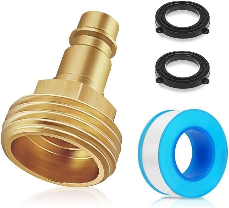 RV Quick Connect Water Hose Adapter for Camper Shower Faucet, 1/2