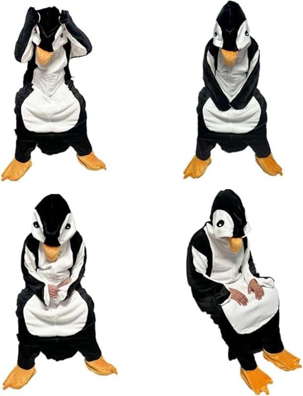Penguin Wearable Blanket Hoodie for Adults - Super Soft Warm Cozy Flan