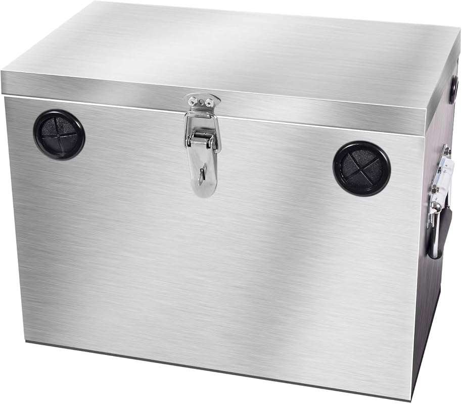 Lockable Stainless Steel Battery Box with Adjustable Kit for RV, Marin