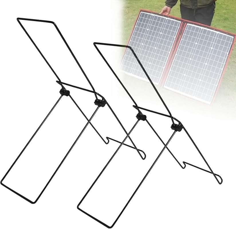 2 Pack Folding Solar Panel Stands for Thin Panels