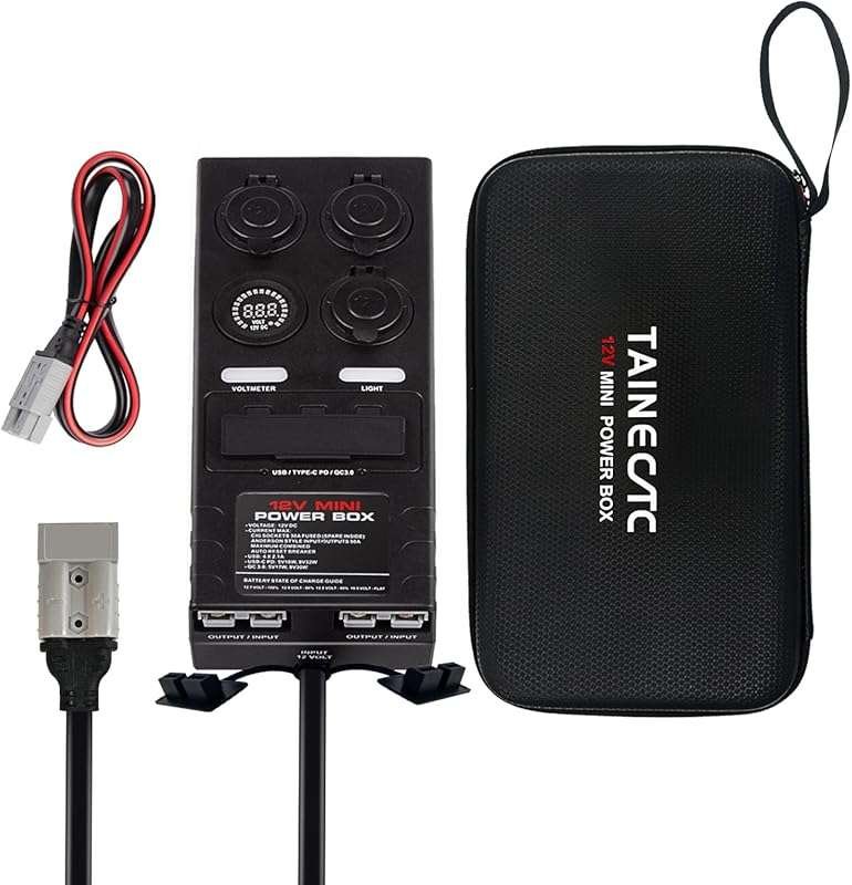12V Mini Power Distribution Box with Anderson, USB, and Cig Sockets