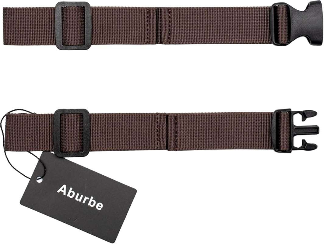 Brown Adjustable Universal Backpack Chest Strap with Quick Release Buc