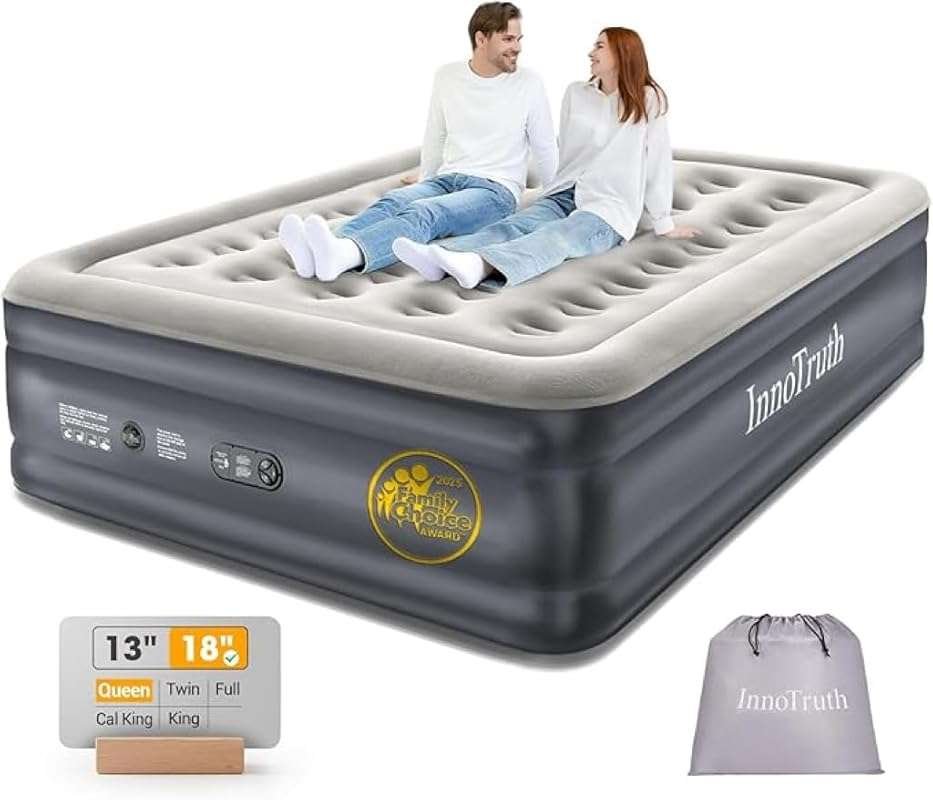 InnoTruth Queen Air Mattress with Built-in Pump, 18