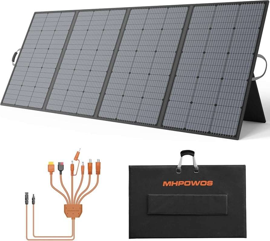 400W Lightweight Foldable Solar Panel: IP67 Waterproof Charger with Ad