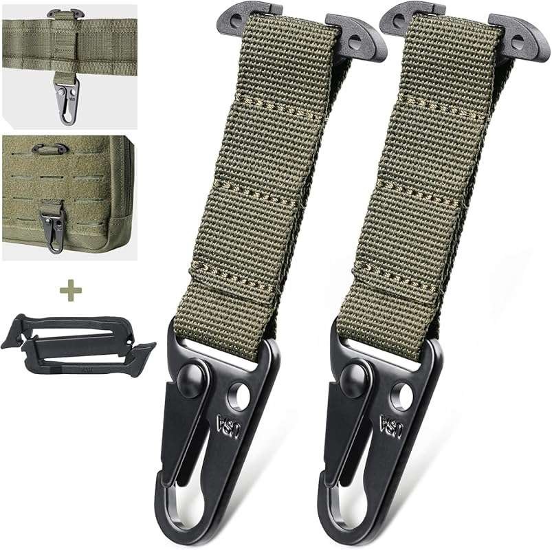 LIVANS Molle Belt Clip for Keys/Gloves - Tactical Battle Belt Attachme