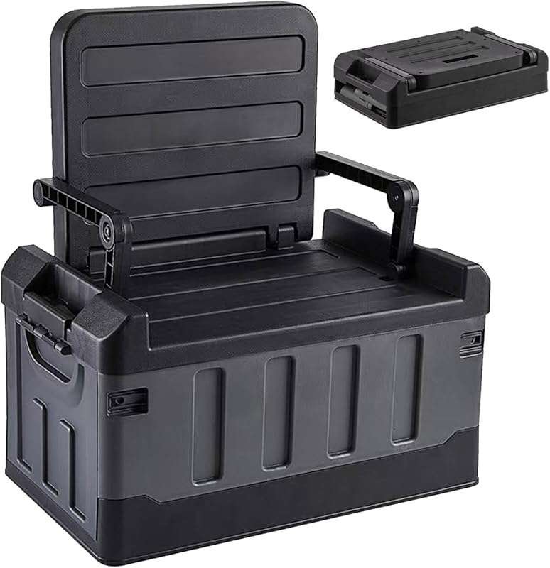 Versatile Foldable Camping Storage Box with Lid - Heavy Duty 60L Organ