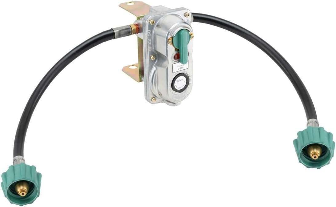 RecPro RV Propane Regulator 2-Stage Auto Changeover with 11.5