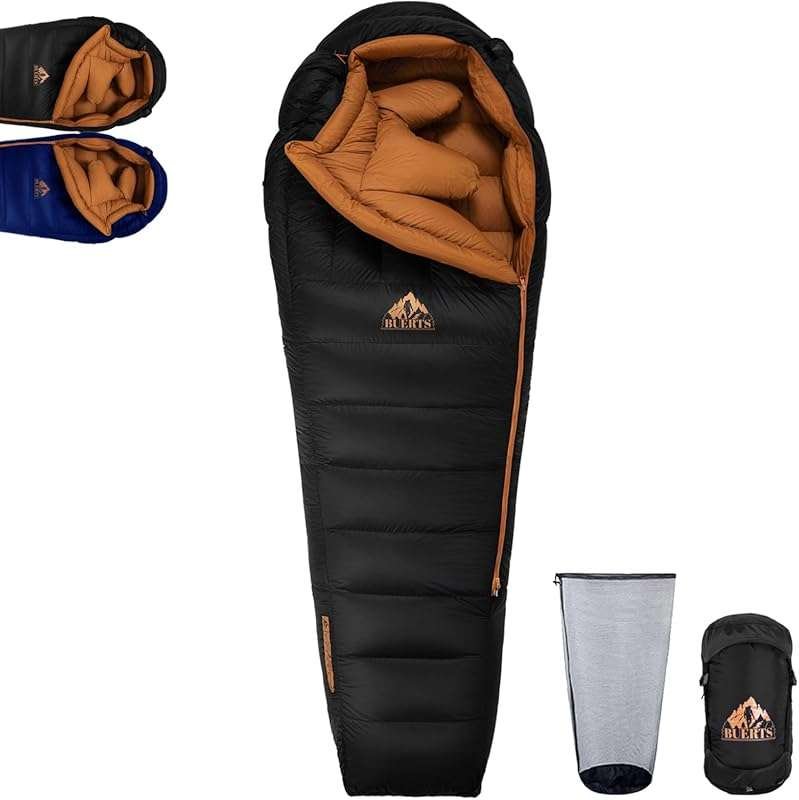 4-Season Down Sleeping Bag for Adults, Suitable for 0°F to 32°F, Perfe