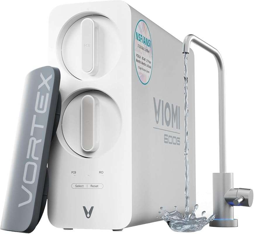 VIOMI RO Water Filtration System, 9 Stage Tankless Reverse Osmosis 600