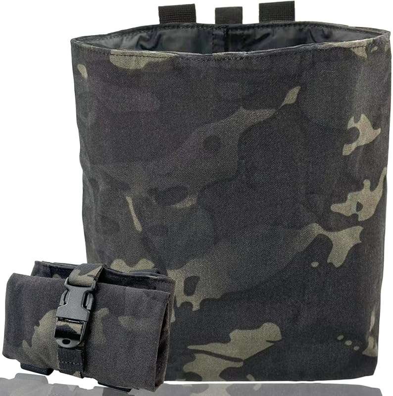 Tactical Foldable Roll-Up Dump Pouch: Space-Saving 500D Nylon Tool Bag