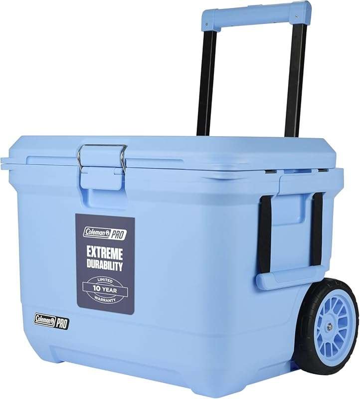 Coleman Pro Heavy-Duty 55qt Wheeled Ultra-Light Premium Hard Cooler fo