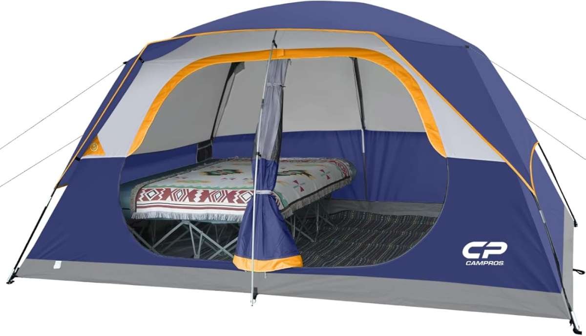 CAMPROS CP 6/8 Person All-Season Camping Tent: Waterproof, Windproof Dome