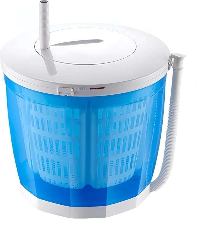 Portable Hand Crank Washer and Spin Dryer Combo, Non-Electric Clothes