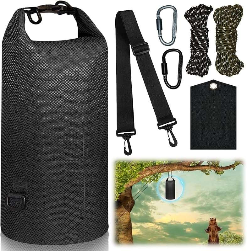 Ultralight 10L Waterproof Bear Bag Kit for Backpacking Food Storage wi
