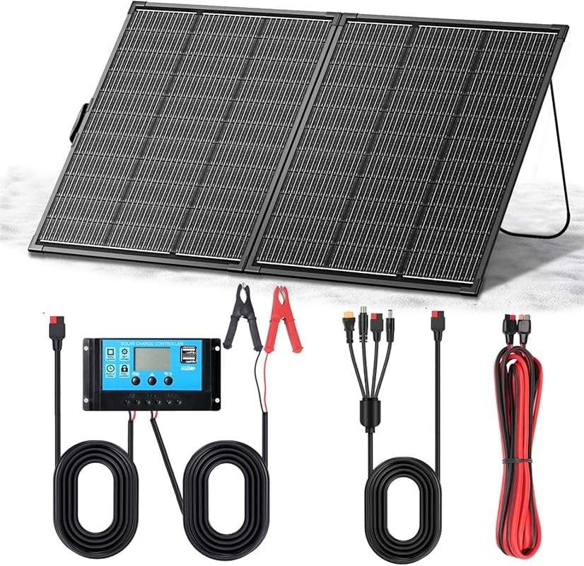 200W Portable Solar Panel Kit, 23.5% High Efficiency, Ultra-Thin Tempe