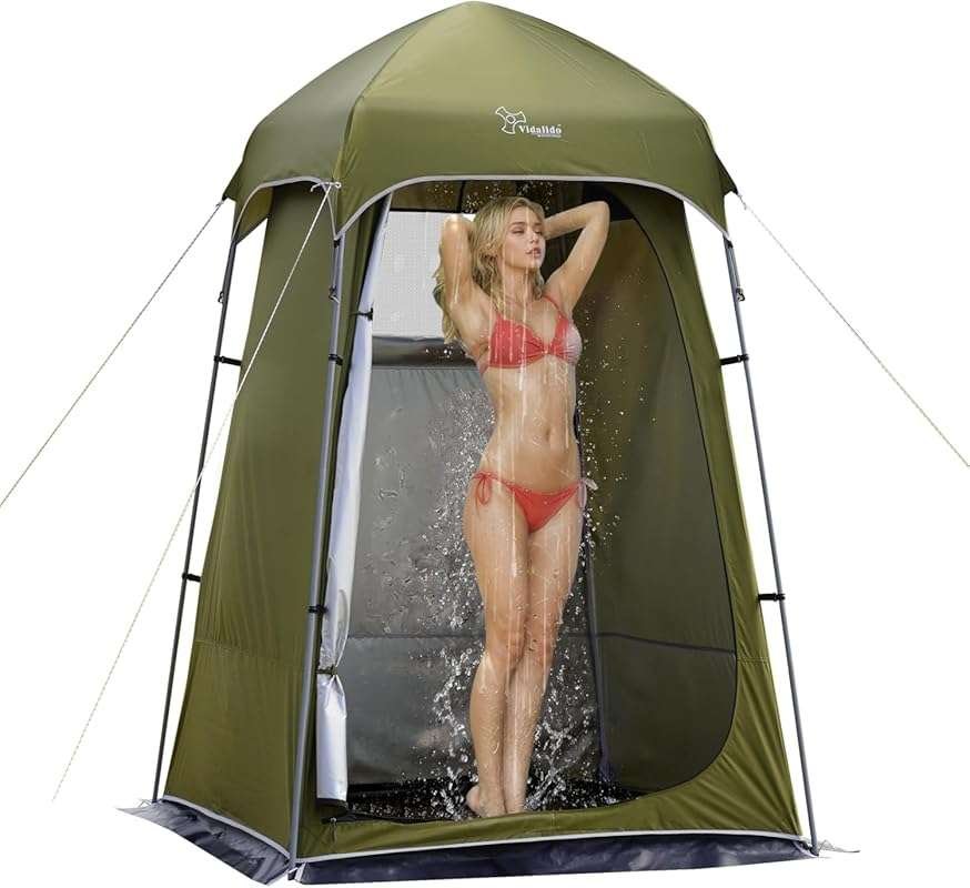 Vidalido Waterproof Camping Shower Tent: Easy Setup Privacy for Portab