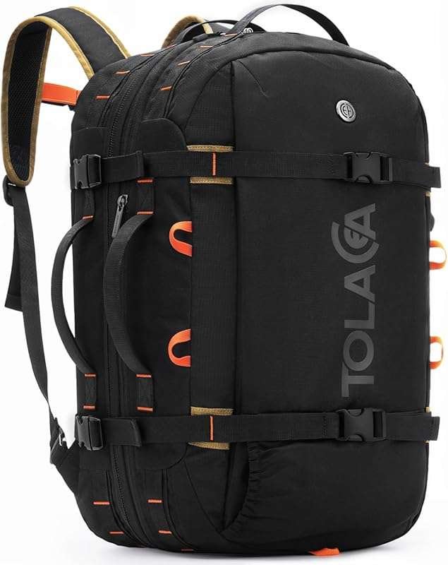 Tolaccea 40-50L Expandable Carry On Travel Backpack, TSA Approved Lapt
