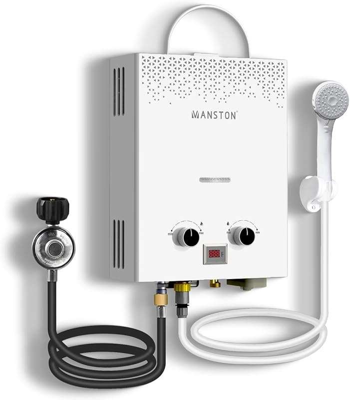 VANSTON Portable Propane Tankless Water Heater: 1.45GPM Instant Hot Wa
