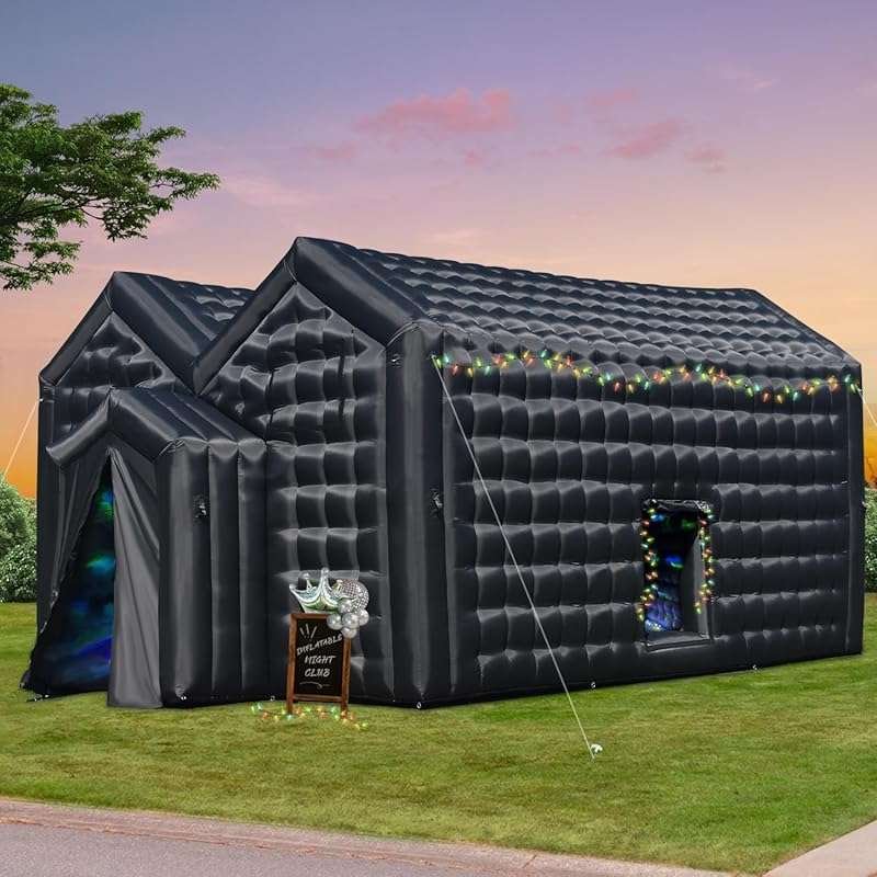 23x16.5x12 FT Inflatable Nightclub,Large Black Inflatable Club Party T