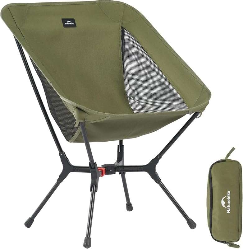Naturehike YL01 Snap Camping Chair: 1-Second Setup, 441lb Capacity, Po