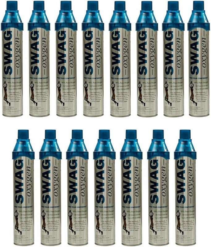 15 Pack Recreation Oxygen Cans: Natural, Long-Lasting, Portable for Ev