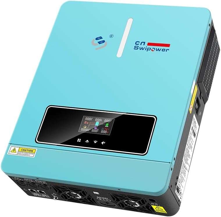 Xijia 3600W Hybrid Solar Inverter: 24VDC to 120VAC Power Converter, 12