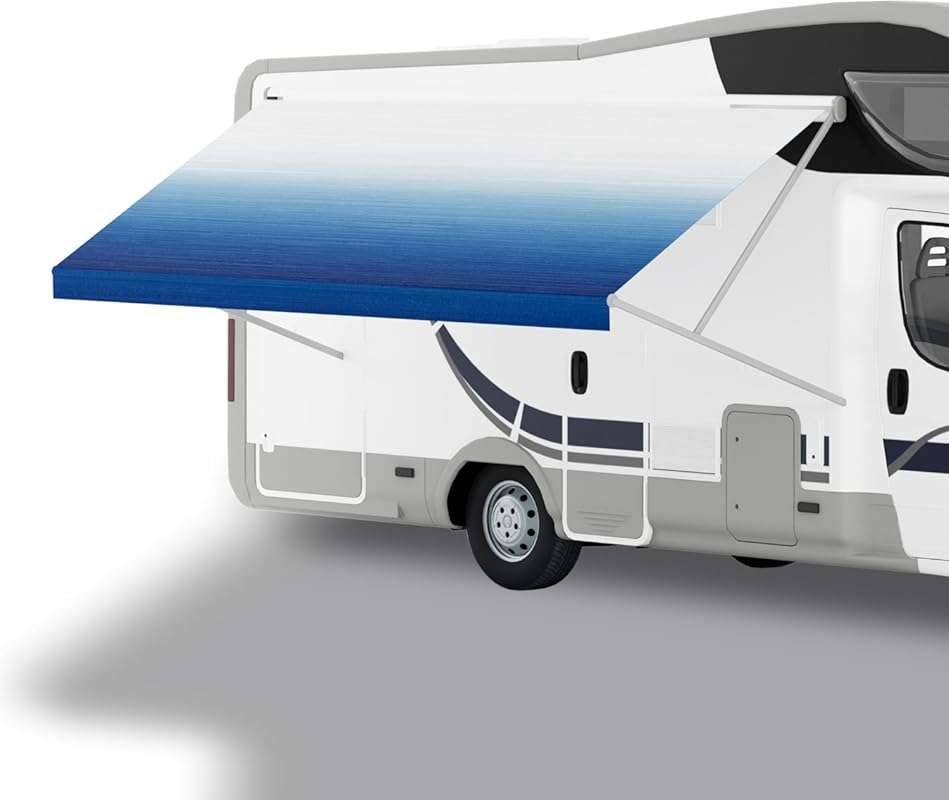 Heavy-Duty 16.2oz Weatherproof Vinyl RV Awning Fabric Replacement, Uni