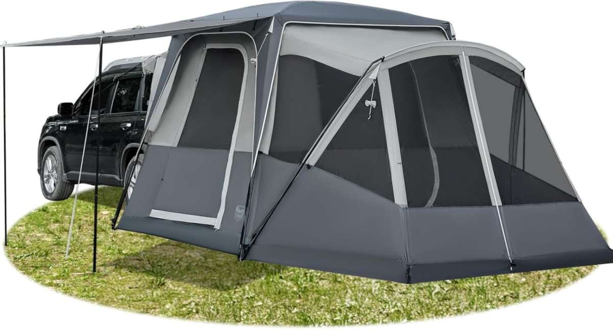 TIMBER RIDGE 5-9 Person SUV Tent with Screen Porch & Awning for Family