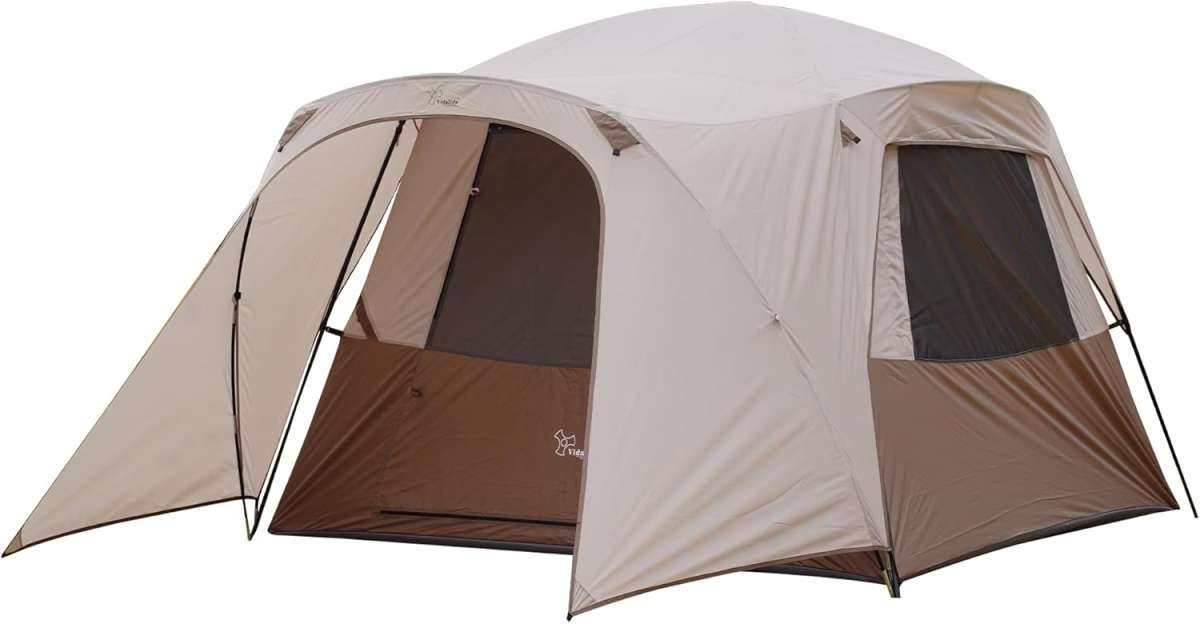 Vidalido 3-4 Person Family Cabin Tent - Double Layer Waterproof Portab