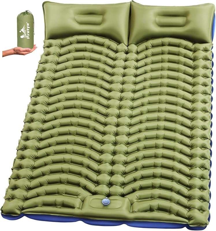 Ultralight Double Sleeping Pad for Camping, 2-Person Inflatable Mattre