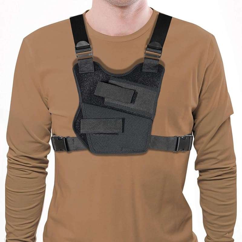 Universal Adjustable Chest Holster: Shoulder Gun Holster for Pistols, 