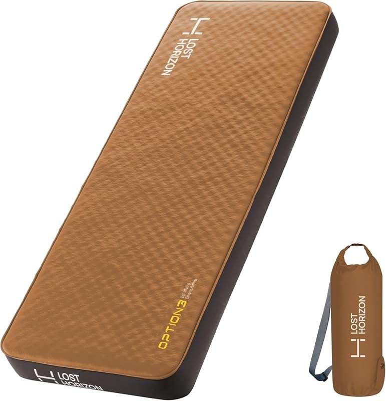 LOSTHORIZON Air & Foam Camping Mattress, Self-Inflating Sleeping Pad, 