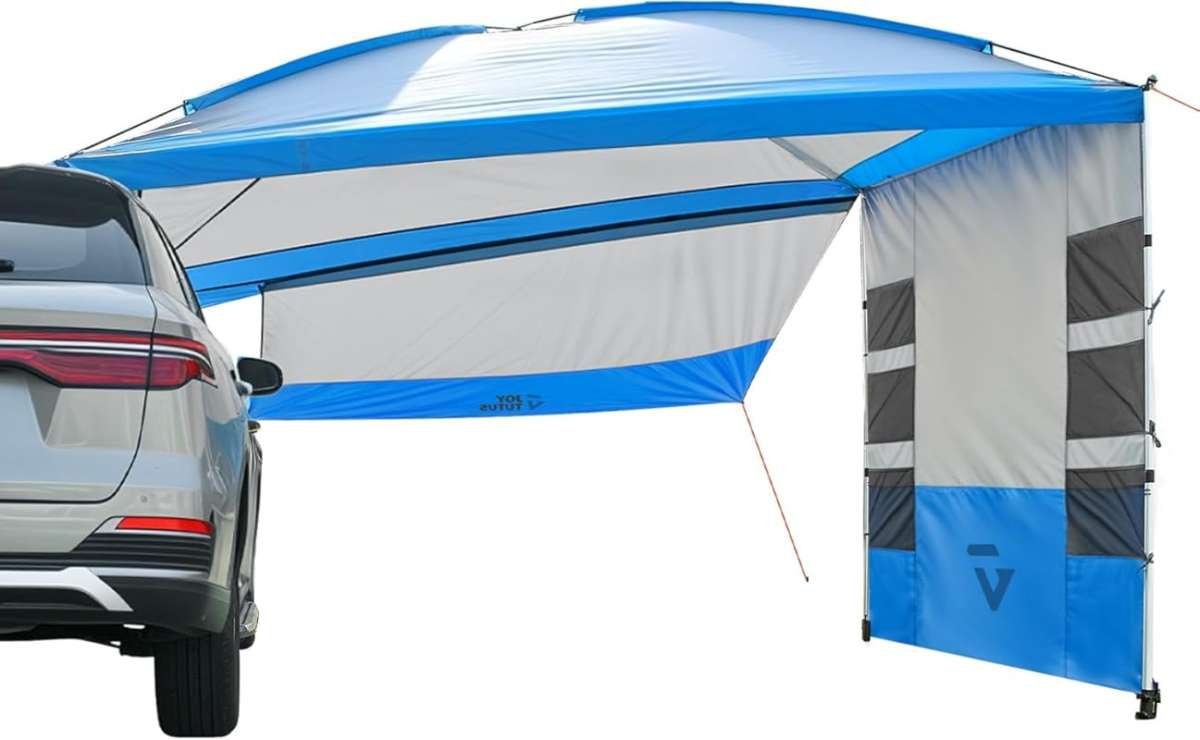 JOYTUTUS Large 11.5'x7.9' Vehicle Awning, UV50+ Waterproof PU2000mm Tr
