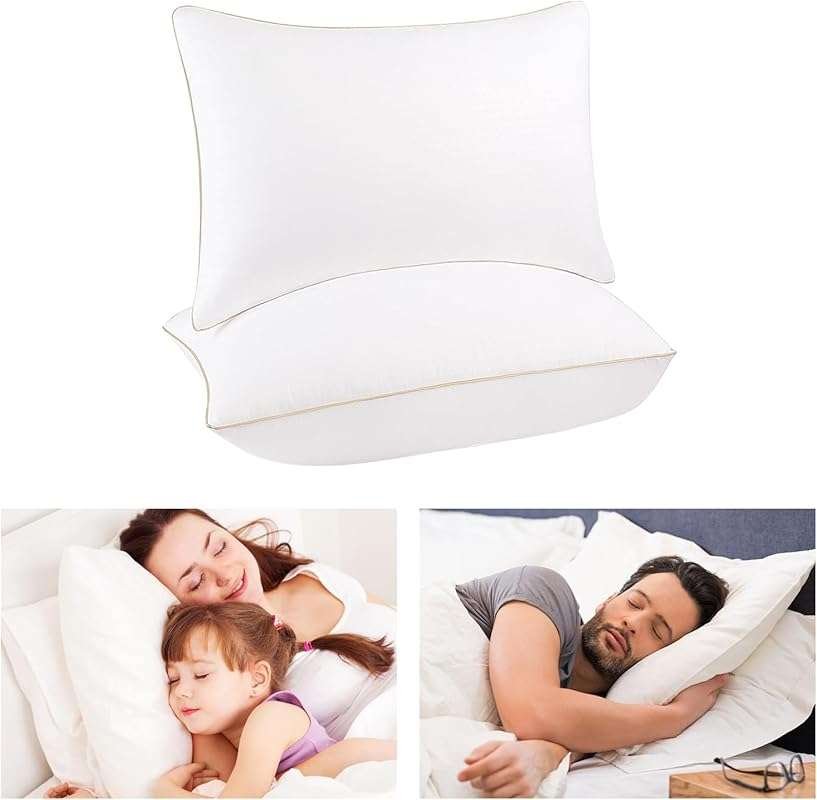 Queen Size Bed Pillows: Cooling Hotel Quality Down Alternative Fill