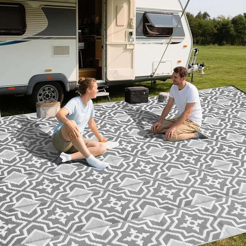 Rv Essential Waterproof Outdoor RV Camping Patio Mat - Reversible, Re