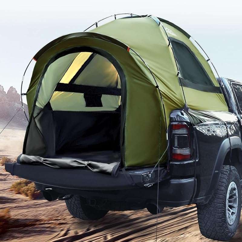 Waterproof 2-3 Person Pickup Truck Tent for Camping - Portable Car Cam