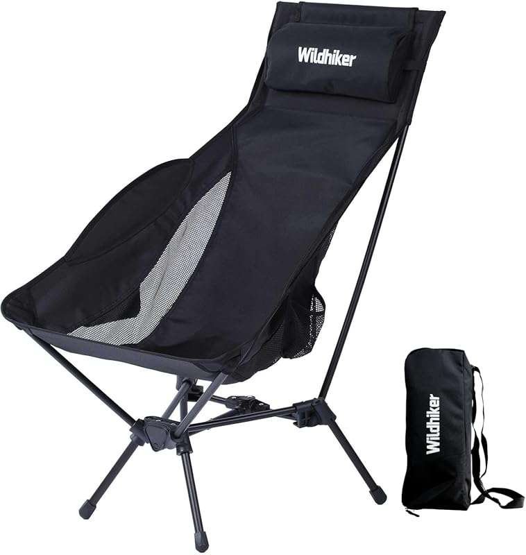 Wildhiker Portable Compact Folding Camping Chair, Lightweight High Bac