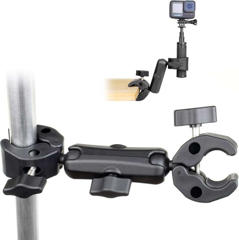 SOONSUN Double Super Clamp Umbrella Mount with 360° Magic Arm for Came