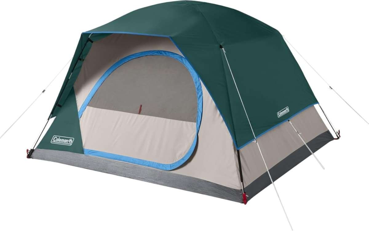 Coleman Skydome Tent with 5 Minute Setup, 2/4/6/8-Person Weatherproof 