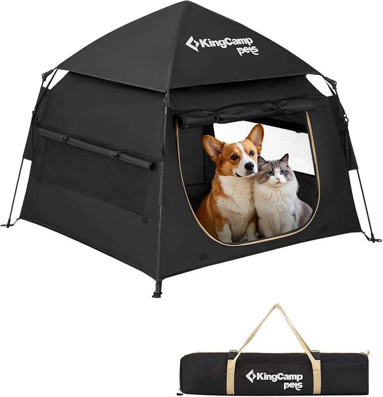 KingCamp Large Dog Tent: Portable Indoor/Outdoor House, 600D Oxford Fa