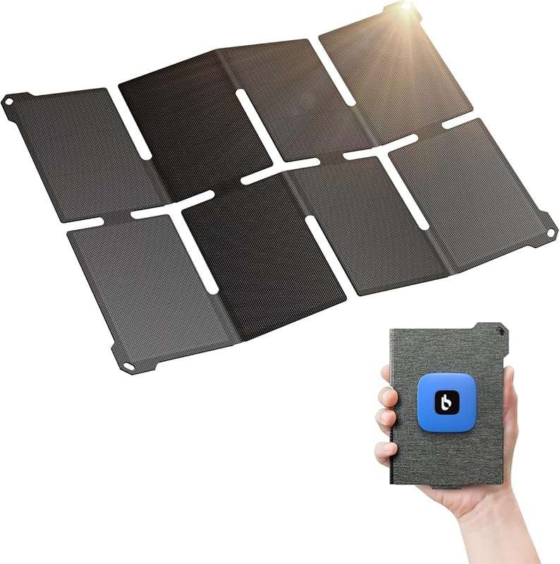 BigBlue Ultra-Light 25W Portable Solar Panel Charger with USB-C/A Port
