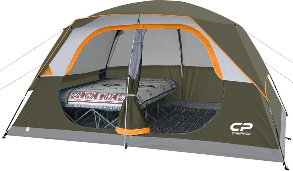 CAMPROS CP 6/8 Person All-Season Camping Tent: Waterproof, Windproof Dome