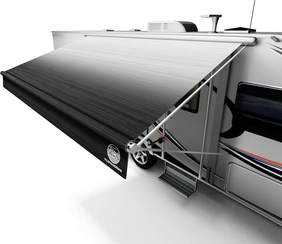 Heavy-Duty 10ft Universal RV Awning Fabric Replacement, 19.5oz Heat-Se