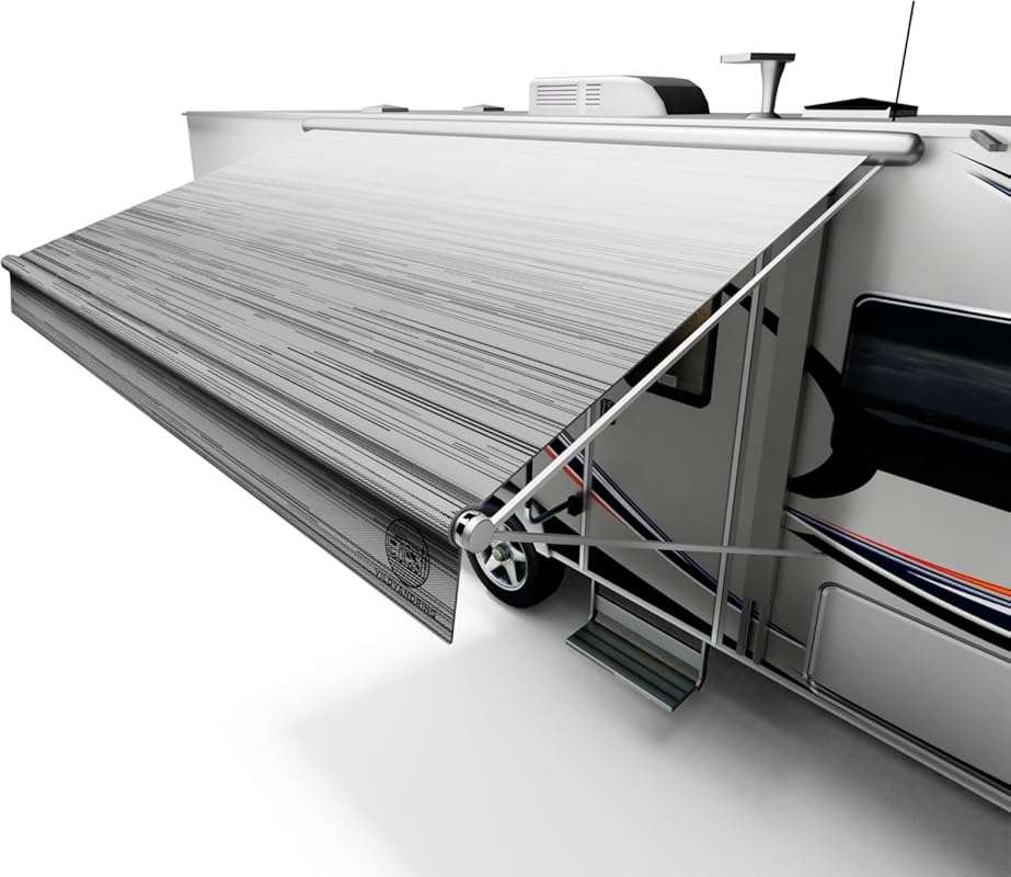 Heavy-Duty 10ft Universal RV Awning Fabric Replacement, 19.5oz Heat-Se