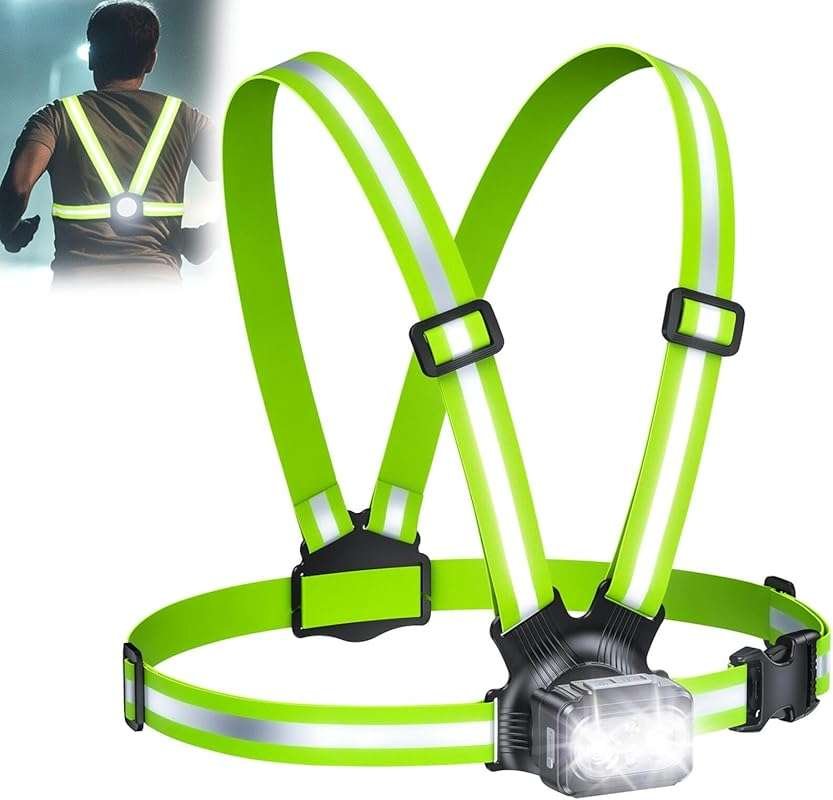 High-Visibility Running Light with 500LM, Adjustable Beam, Waterproof