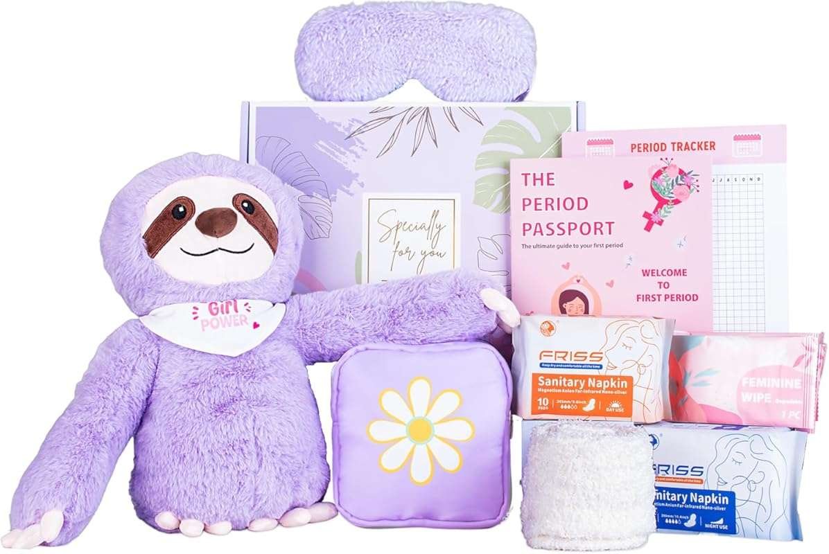 Girls' First Period Kit: Essential Starter Pack for Tweens 9-12, Discr
