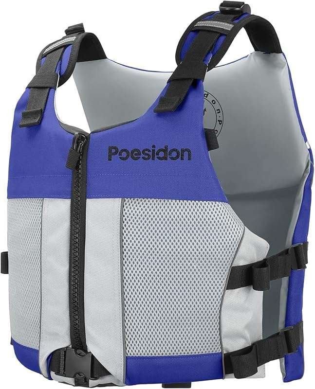 Poseidon Adjustable Unisex Water Safety Life Jacket with Storage for M