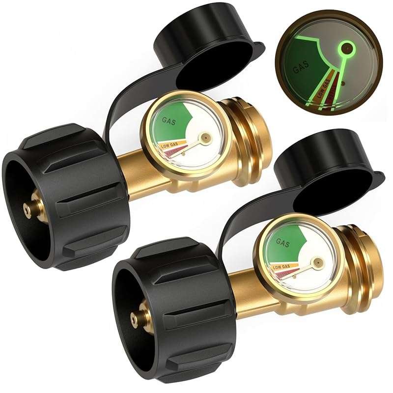 2-Pack Universal Propane Tank Gauge: Easy Read, Durable Color Coded Le