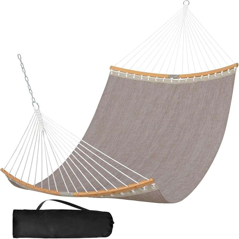 SUNCREAT Outdoor Hammock with Spreader Bar, Portable Poolside Hammock 