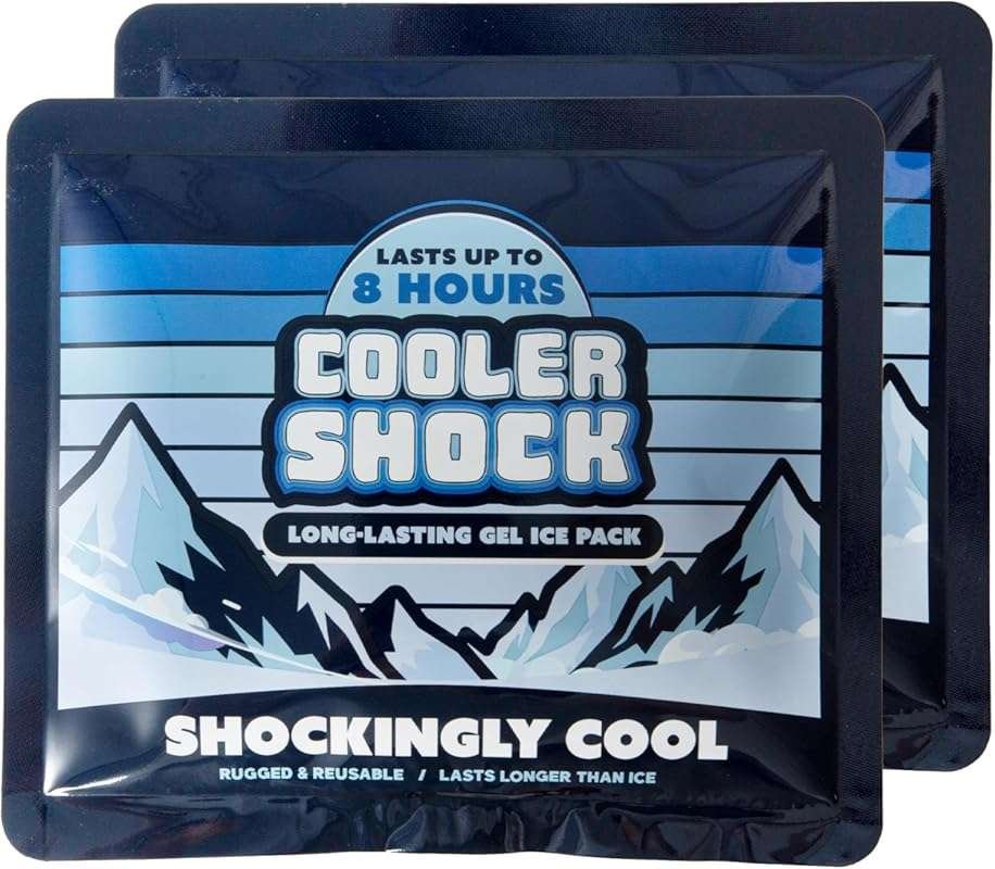 Cooler Shock Reusable Long Lasting Ice Packs for Coolers and Lunch Box